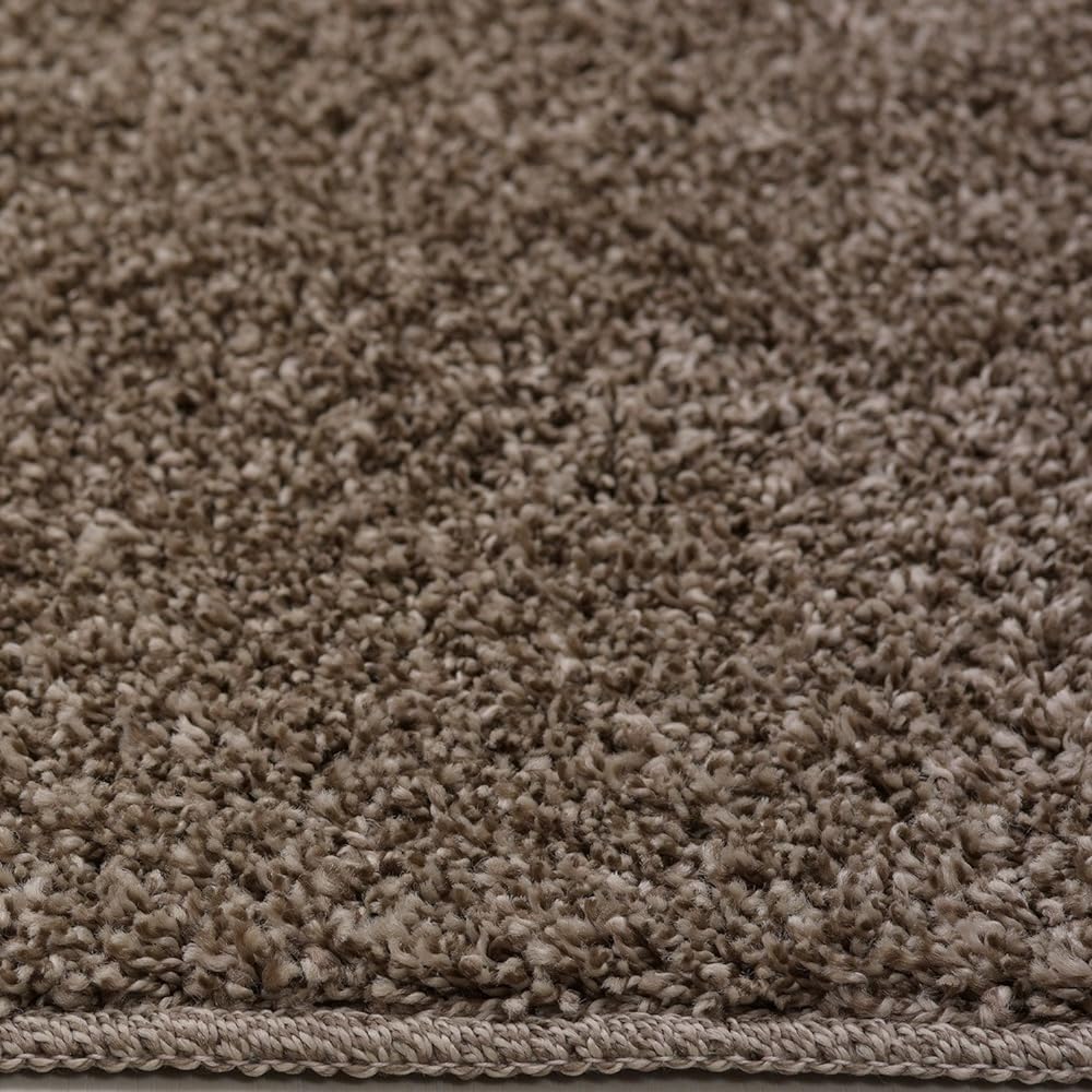 Washable dust mite resistant shaggy rug 130×190cm Brown 151100042Z222