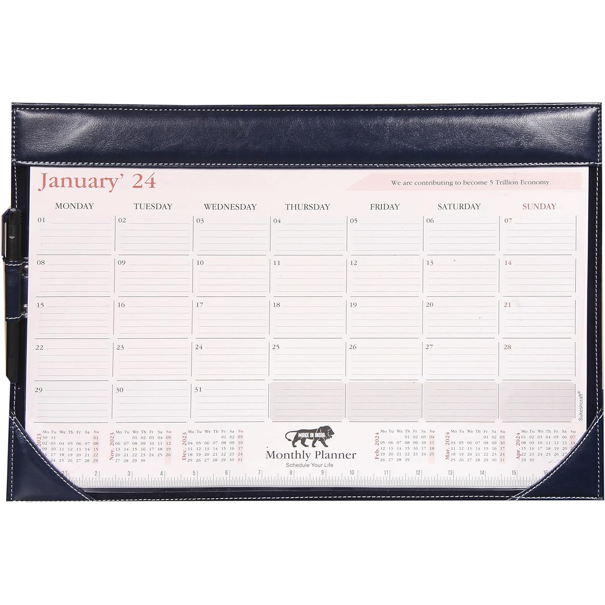 Sukeshcraft Table Planner 2022 with Dustproof Sheet Size 18.5 x 13 Inch