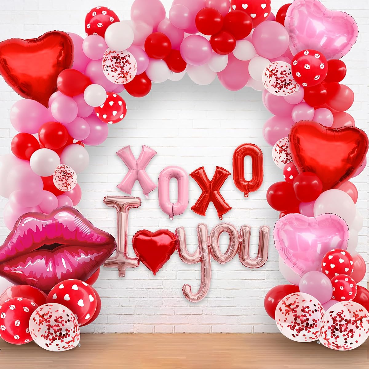 XOXO Balloon Set Red and Pink