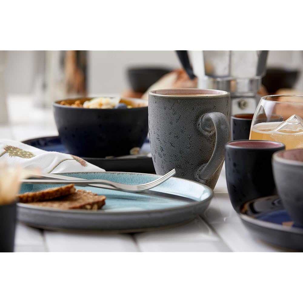 Bitz Mug Tea Cup Coffee Cup 300ml Set of 4 821391 Black/Lilac