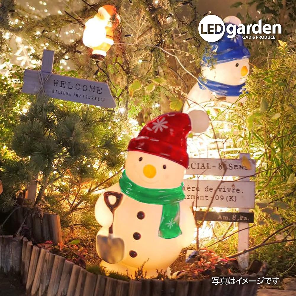 Takasho Garden Light Blow Light Snowman RG Approx. Width 31cm x Height 58cm Champagne Gold Illumination Outdoor Indirect Lighting Waterproof Welcome with a friendly smile Resin LIT-BL03LRG
