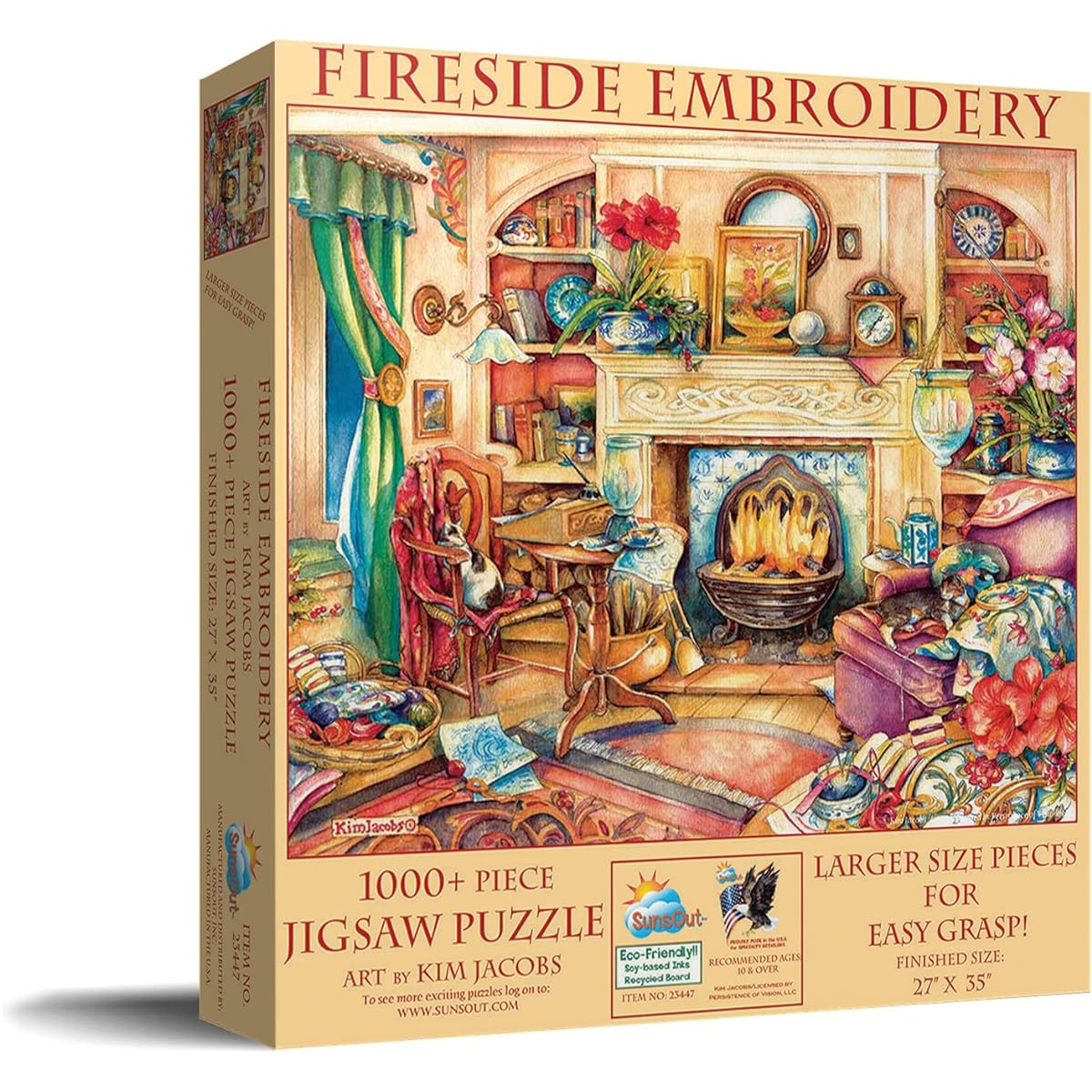 Fireside Embroidery XL Jigsaw Puzzle, 1000 Piece
