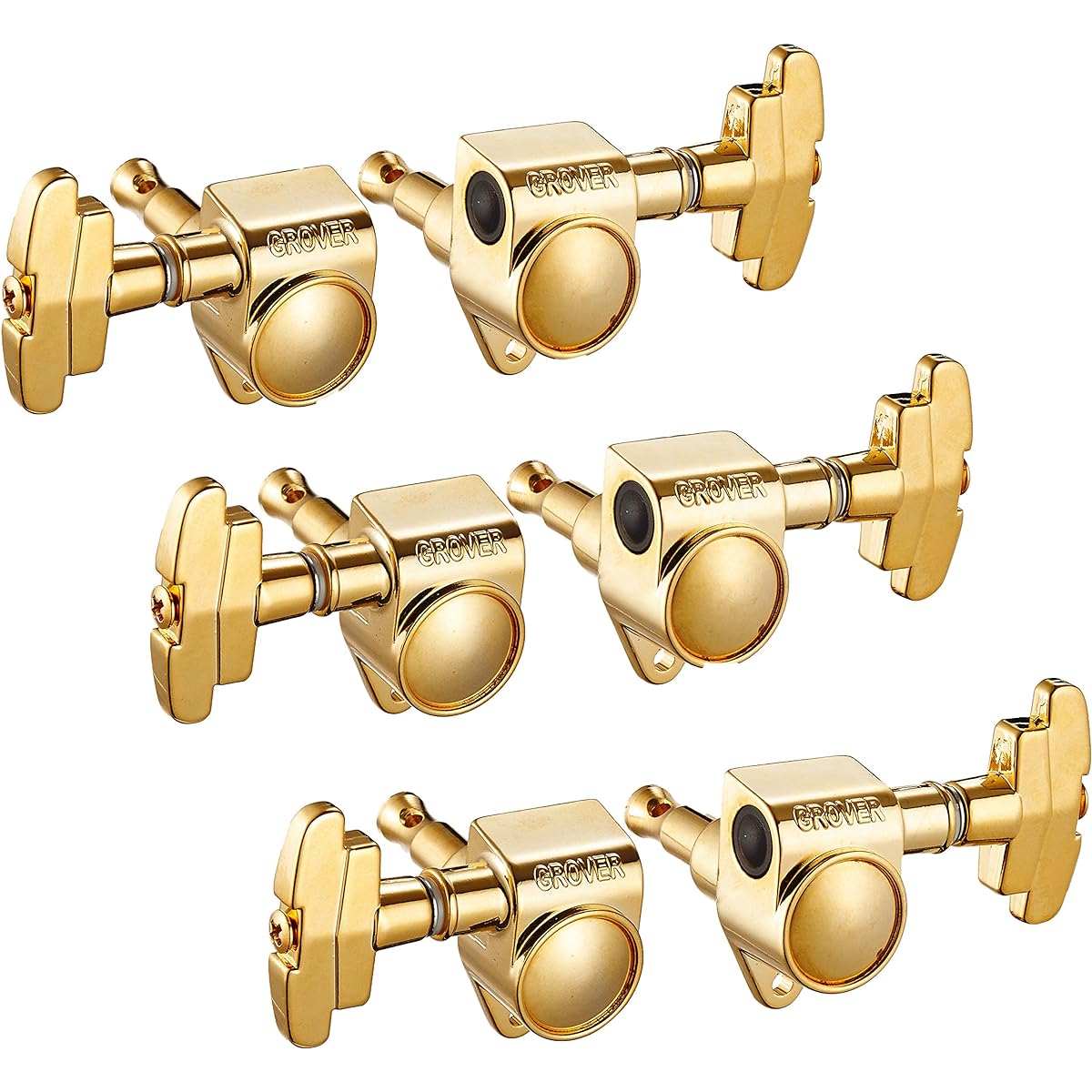 [Domestic regular import product] GROVER Guitar pegs 109C 6 piece set for 3:3 Chrome