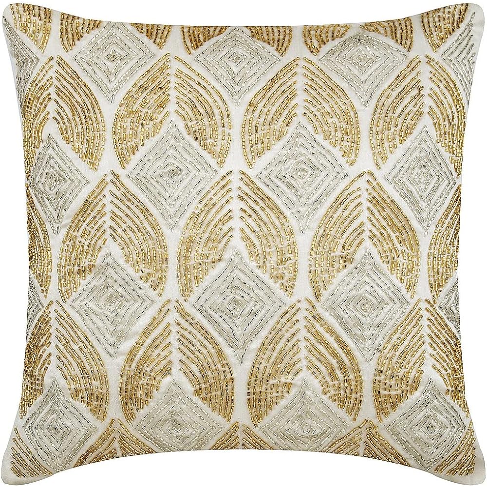 The Home Centric Cushion Cover Art Silk 45x45 cm Blue - Moroccan Blue
