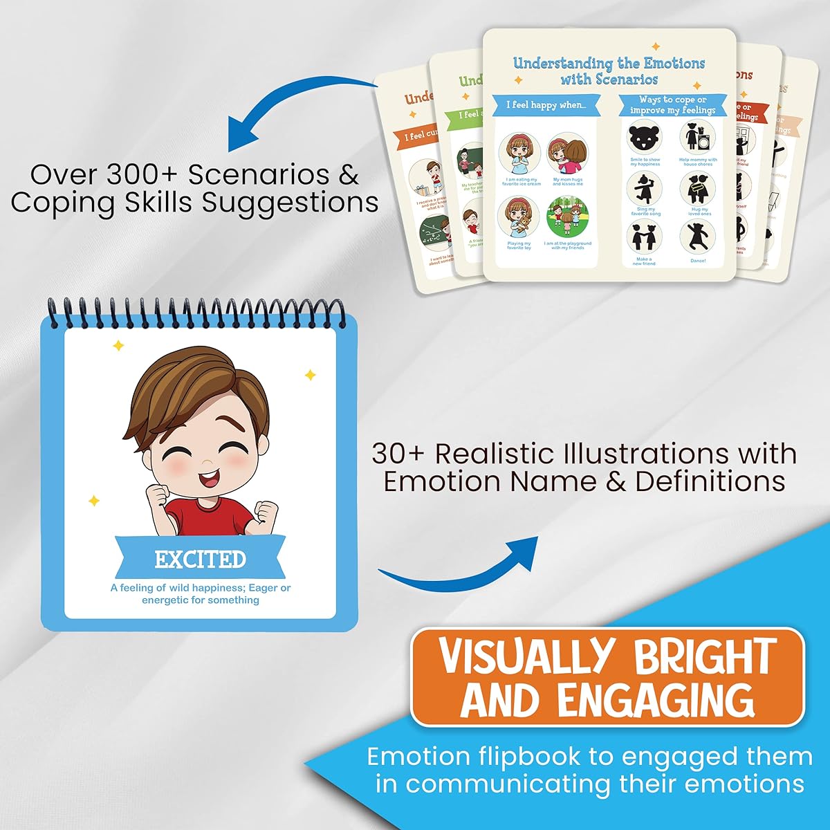 43 Different Emotions/Emotions Flipbook Chart for Teaching Kids Emotions Teacher Resources Mood Flipbook Emotions Flashcards