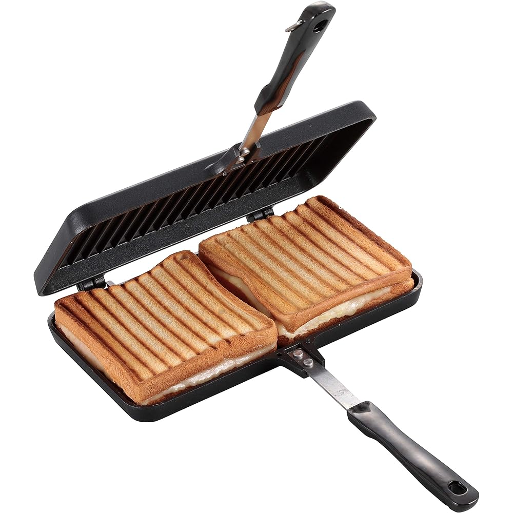 CAPTAIN STAG BBQ Cast Aluminum Hot Sand Toaster Hot Sand Maker Toast Maker Fluorine Resin Processing [IH Compatible/For Open Fire]