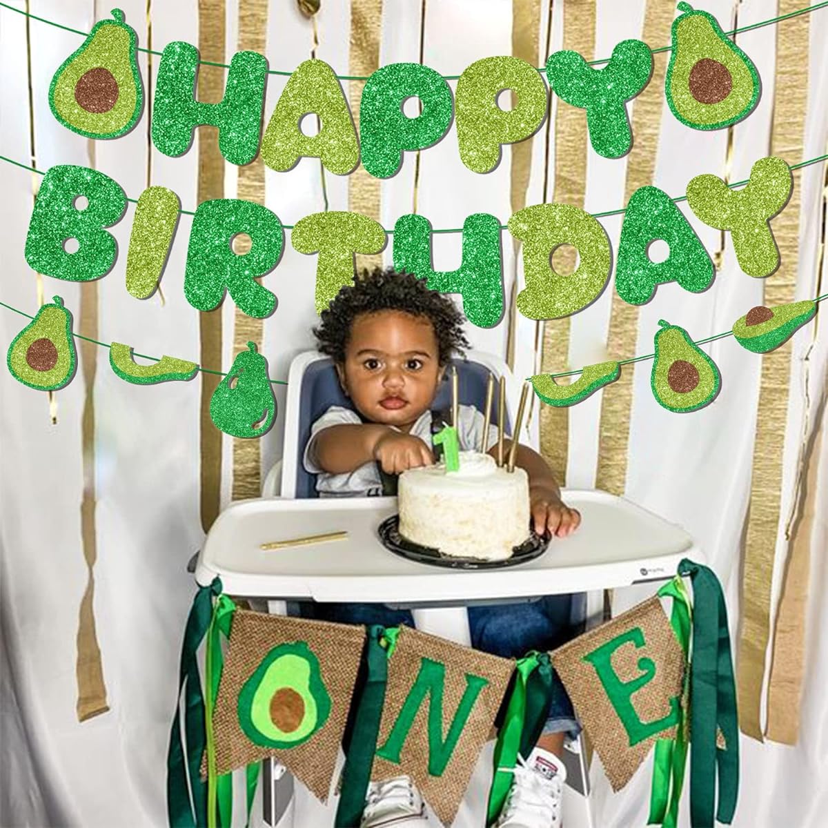 Avocado Birthday Party Decorations Avocado Theme Birthday Banner Party Decoration Avocado Garland Summer Fruit Party for Boys Girls Avocado Theme Baby Shower Birthday Party Supplies