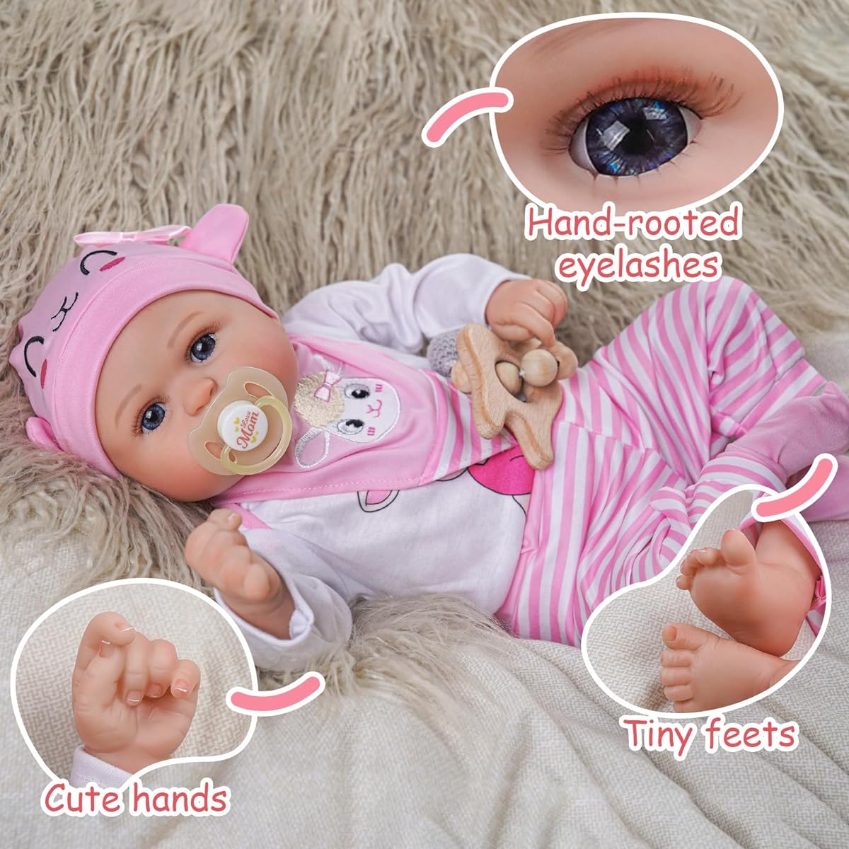 BABESIDE Reborn Baby Doll with Heartbeat