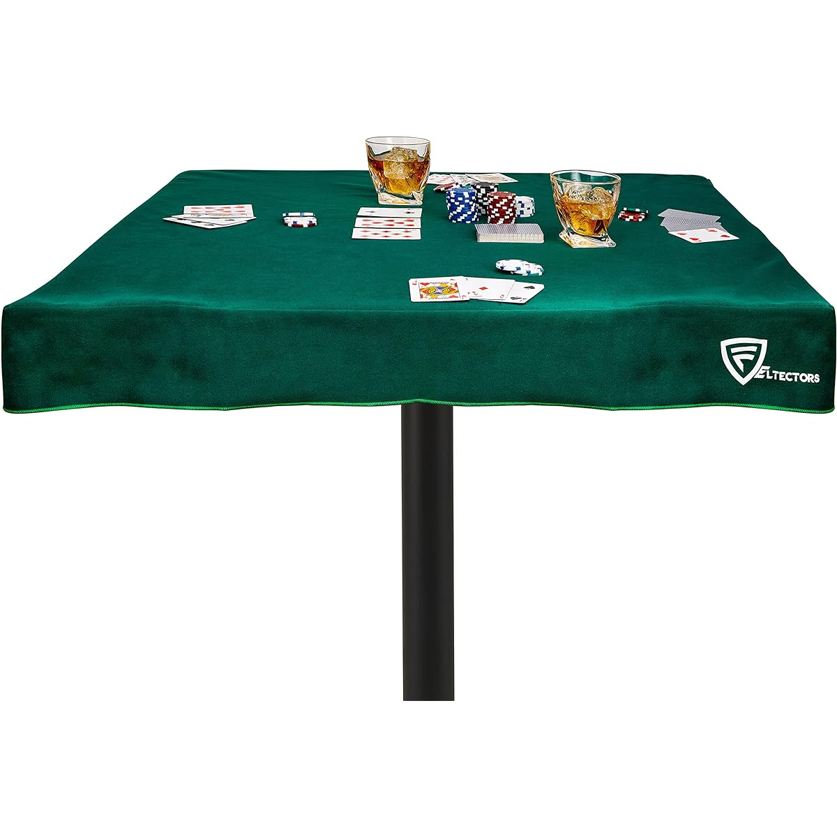 Felt Card Table Game Cover Tablecloth Poker Square Table Topper Fits 36 - 38 Inch Tables