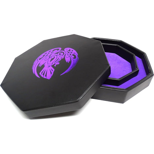 8" Dice Tray with Lid and Dice Staging Area - Raven Designs