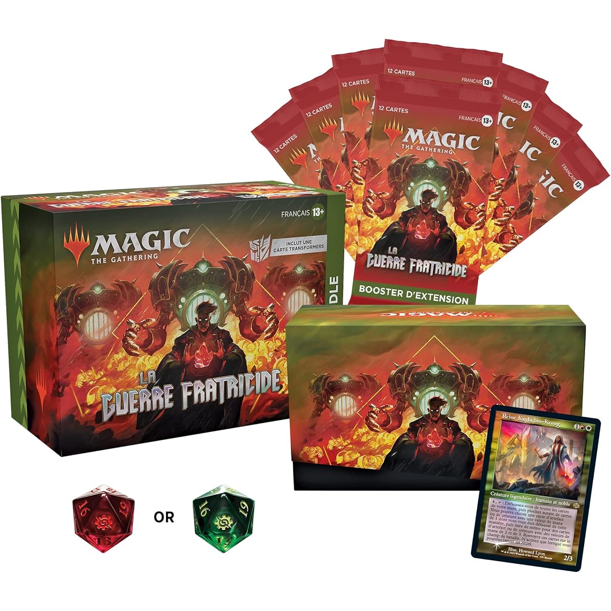 Magic The Gathering Bundle The Fratricide War 8 Expansion Booster + Accessories (French Version)