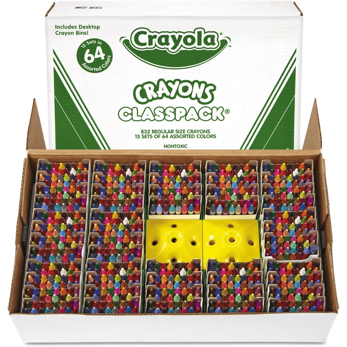 Classpack Regular Crayons, Assorted, 13 Caddies, 832/Box (Parallel Import)