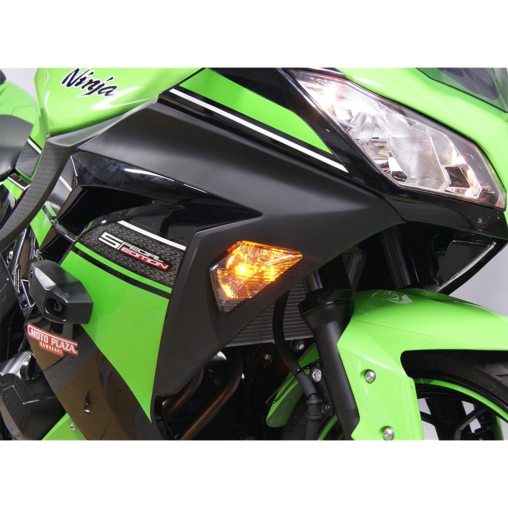 Kijima Motorcycle Bike Parts Turn Signal Lens Set (Front Cowl) Ninja250 Smoke 217-4441