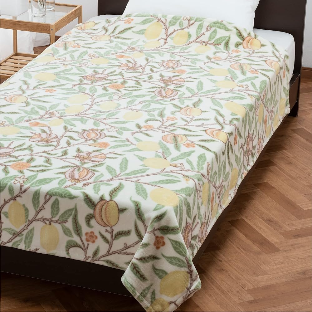 Nishikawa Cotton Blanket Single Washable Pile 100% Cotton Morris Gallery Soft Made in Japan Cream FQ03101009