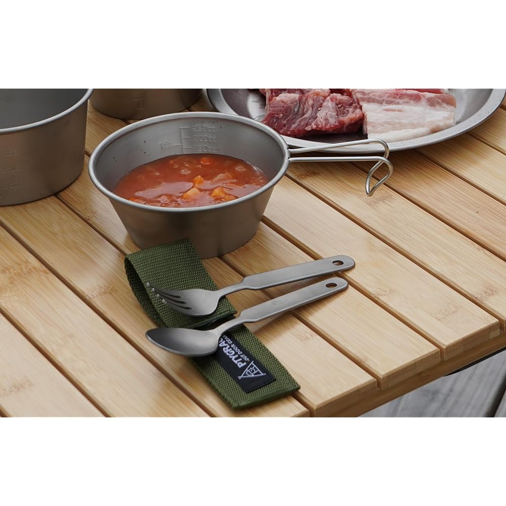 Katari Shoji Made in TSUBAME Titanium Shera Cup 330ml with scale