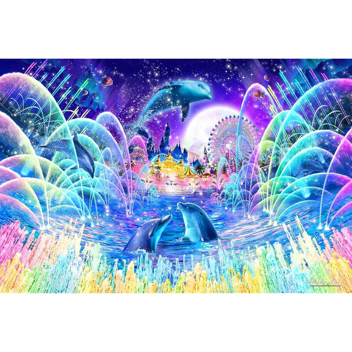 2016 Piece Jigsaw Puzzle Lassen Fountain Magic [Light-Up Puzzle] Very Small Pieces (50 x 75cm)