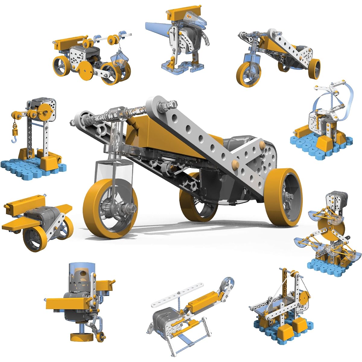 Discovery #MINDBLOWN Electrical Engineering Set, 10 Robot Building Kits & 7 Electronic Circuit Experiments, 239 Pieces in Total, STEM Learning for Boys, Girls, Kids, Teens