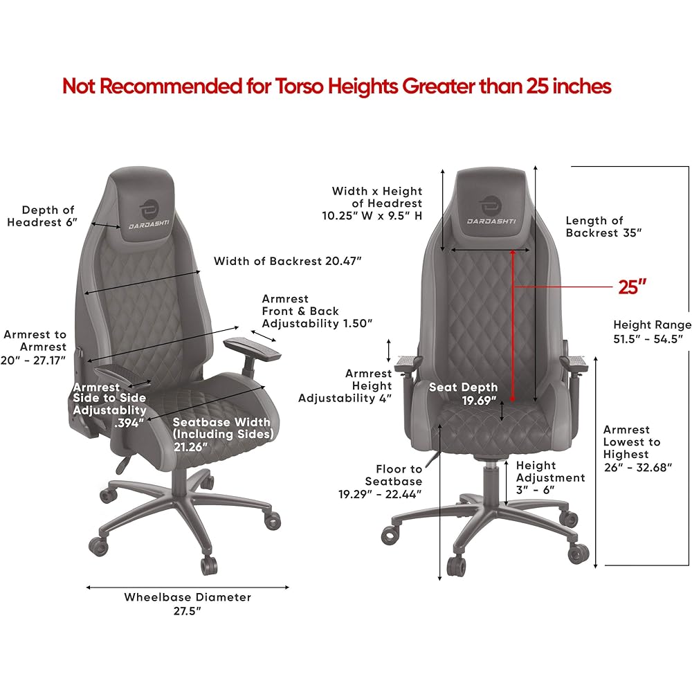 Atlantic Dardashti Gaming Chair Black Width 69.5 x Depth 118.1 (66.0~118.1) x Height 140.0 (132.1~140.0) cm [Authentic Japanese Import Product]