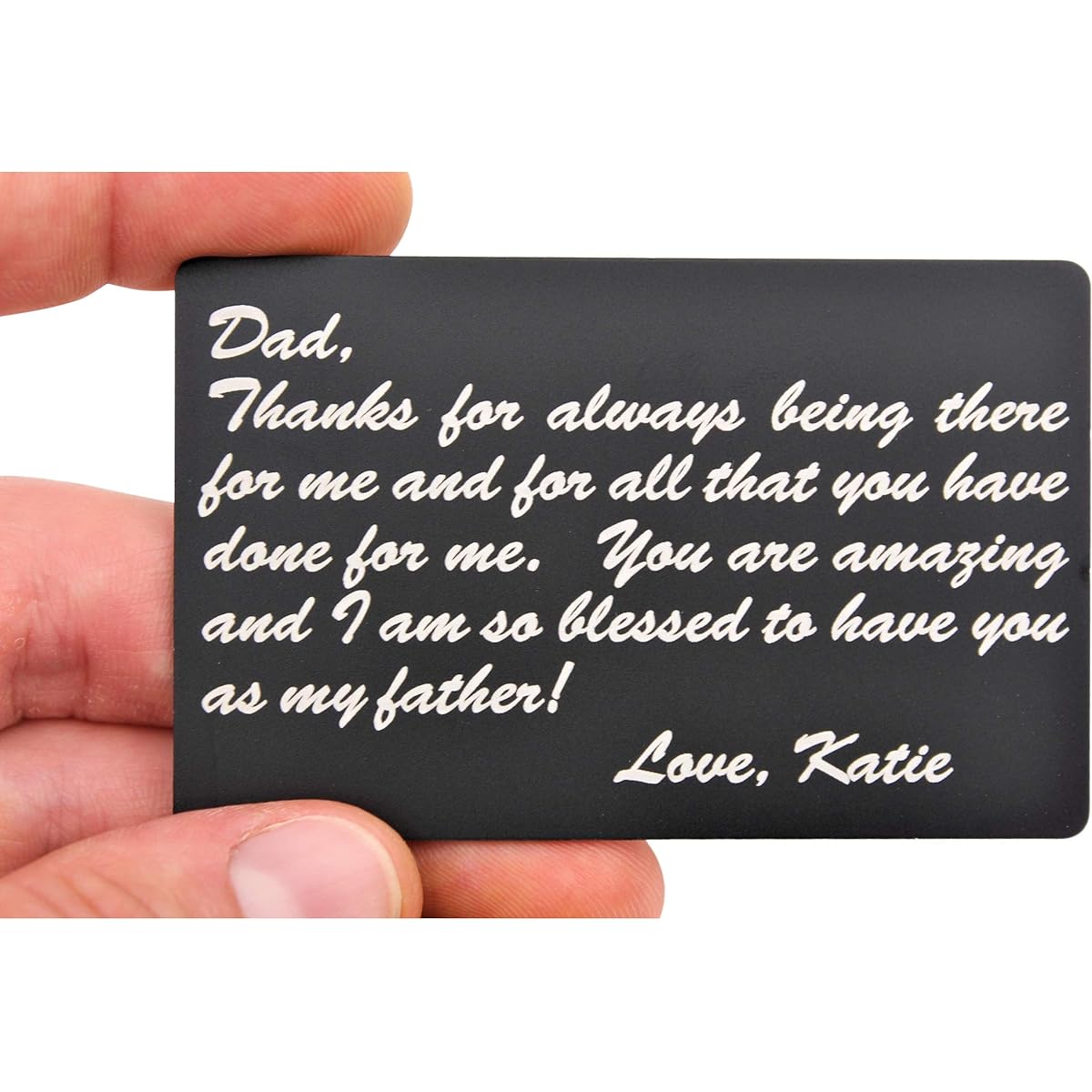 Personalized Engraved Metal Wallet Cards, Anniversary Gifts for Men, Christmas Gifts for Husband, Aluminum Wallet Inserts.