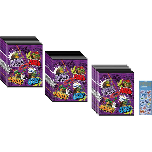 amscan TMNT Ninja Turtles Birthday Party Supplies Favors Bundle Pack with 24 Party Favors Loot Bags