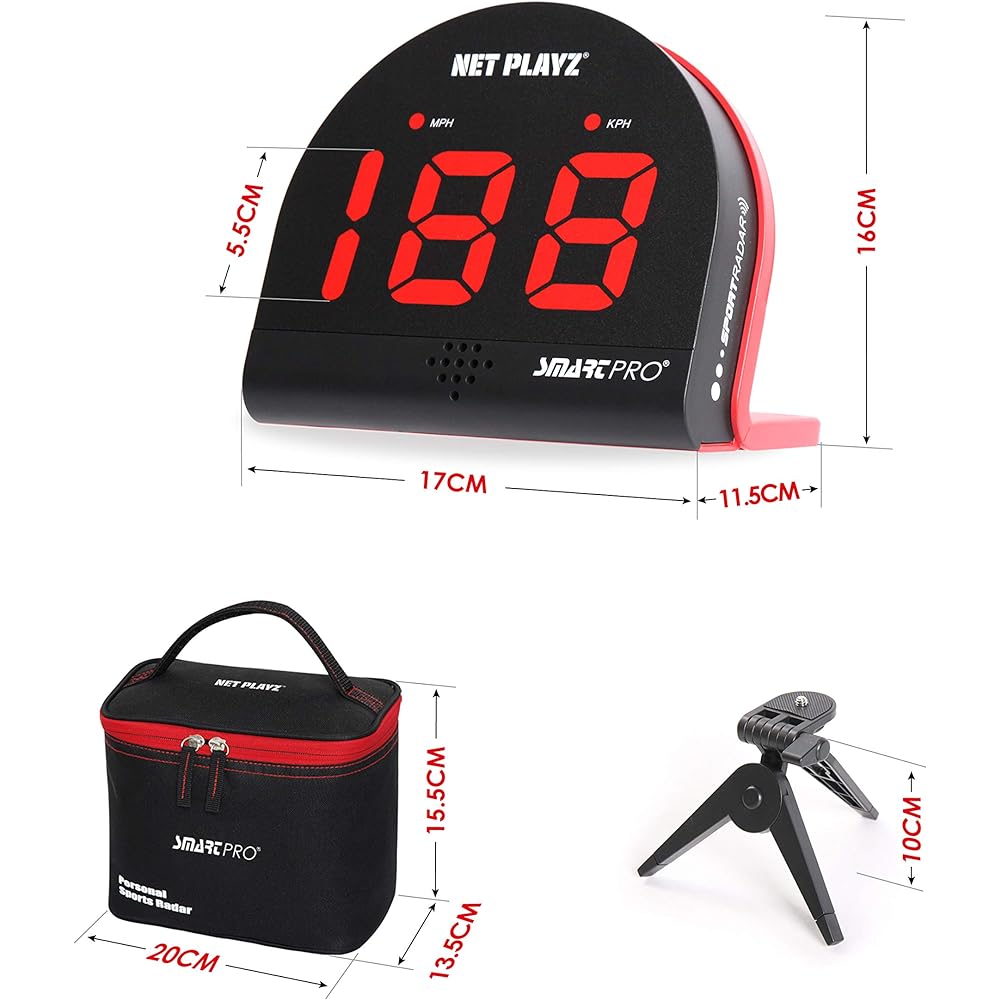 (Net Playz) NET PLAYZ Speed Measuring Instrument Radar Smart Baseball Trainer Combo 1 Set