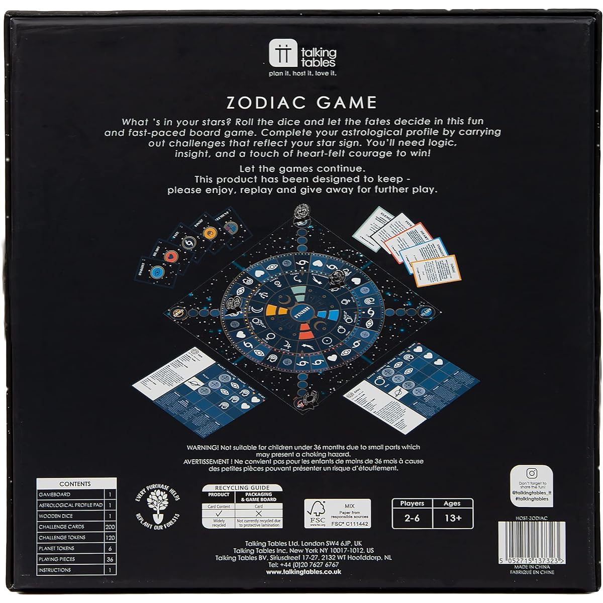 Talking Tables Zodiac Board Game | Star Sign Christmas Astrology Gift, Horoscopes, Gen Z, Teenagers Xmas Present, Halloween 13+, HOST-ZODIAC