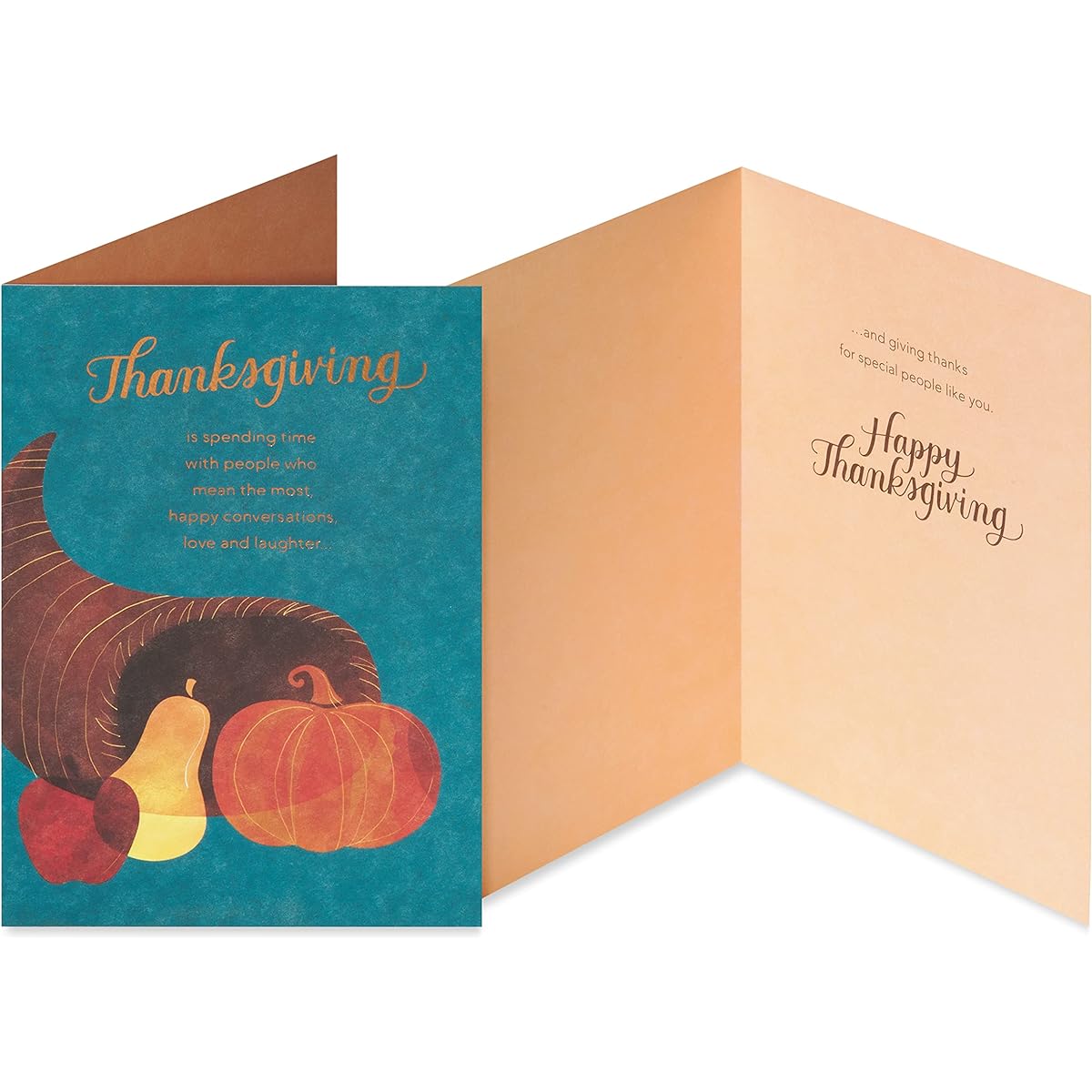American Greetings Thanksgiving Cards, Thanksgiving, 2 Designs, 6 Cards