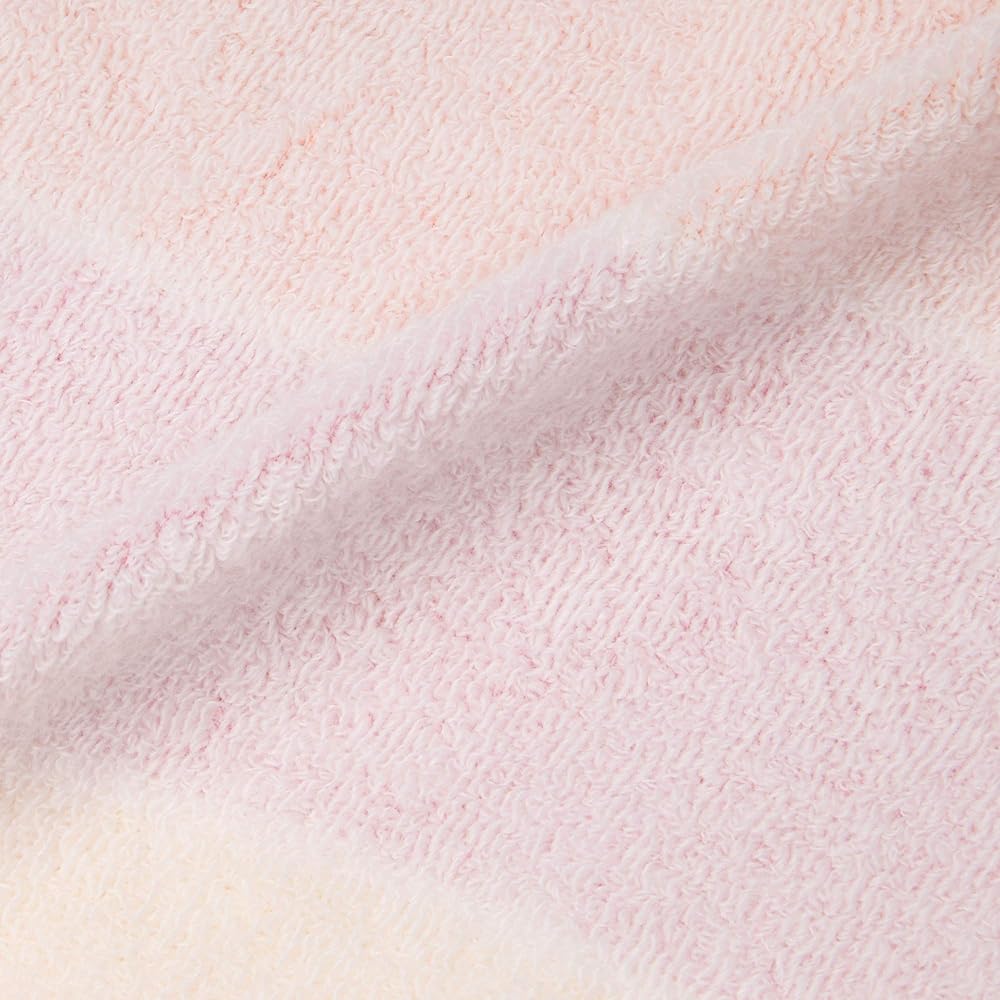 nishikawa [Nishikawa] Imabari Towel Body Towel (90X140cm) 100% Cotton Gauze & Pile Reversible Soft and Fluffy for Everyday Use to Going Out Checked Imabari Gauze of Happiness Made in Japan Pink TT51502001P