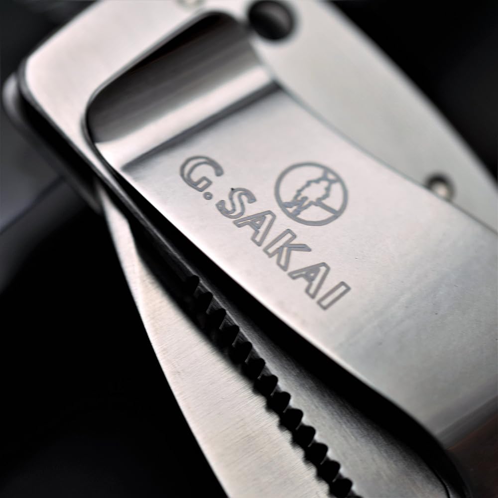 G SAKAI Knife Folding Knife (with Money Clip) Plain 11192