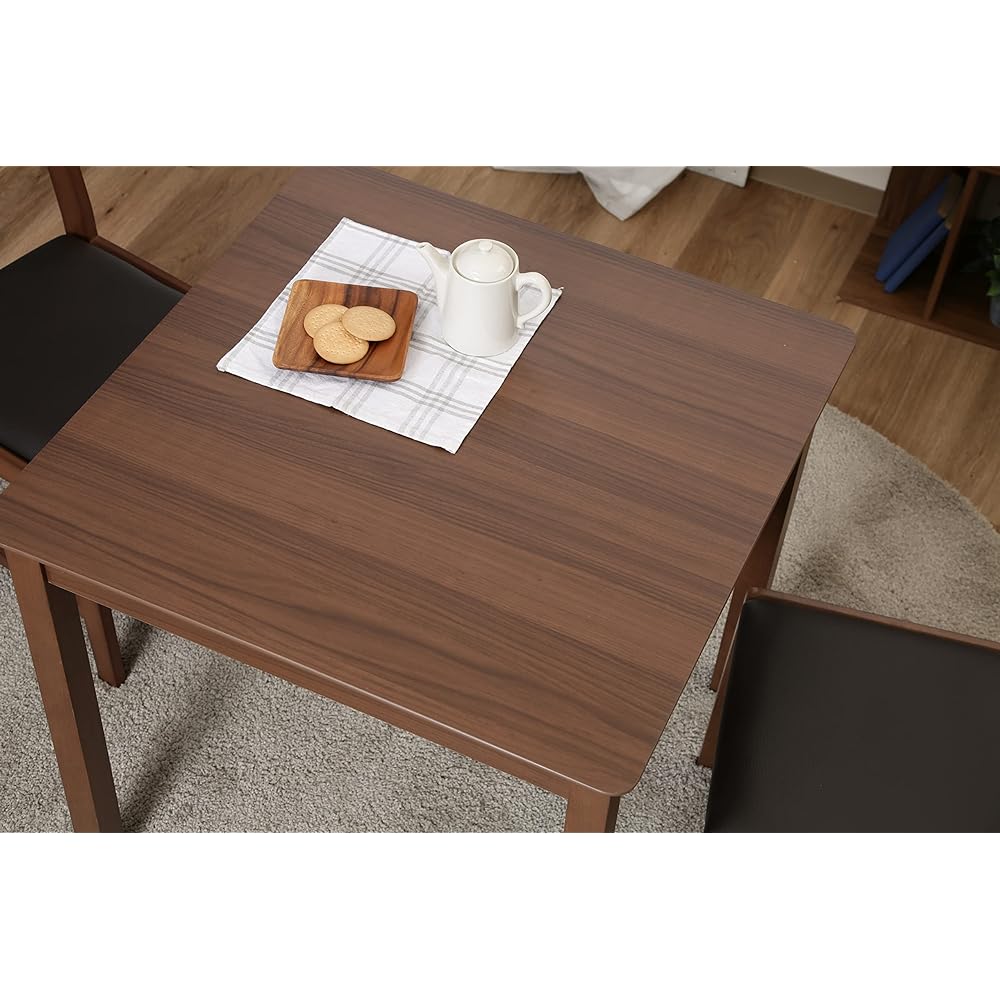 Fuji Boeki Dining Table for 2 Persons Width 75 x Depth 75 x Height 71 cm Brown Dining Table Wood Grain Legs Only Natural Wood Assembly Malt 98816