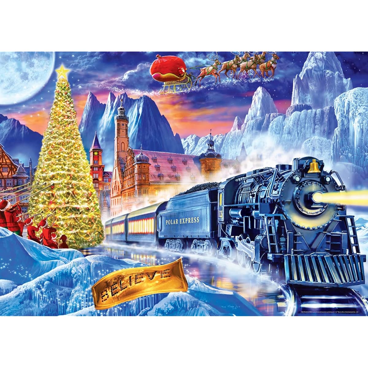 MasterPieces Holiday 1000 Puzzle Collection - Polar Express 1000 Piece Jigsaw Puzzle
