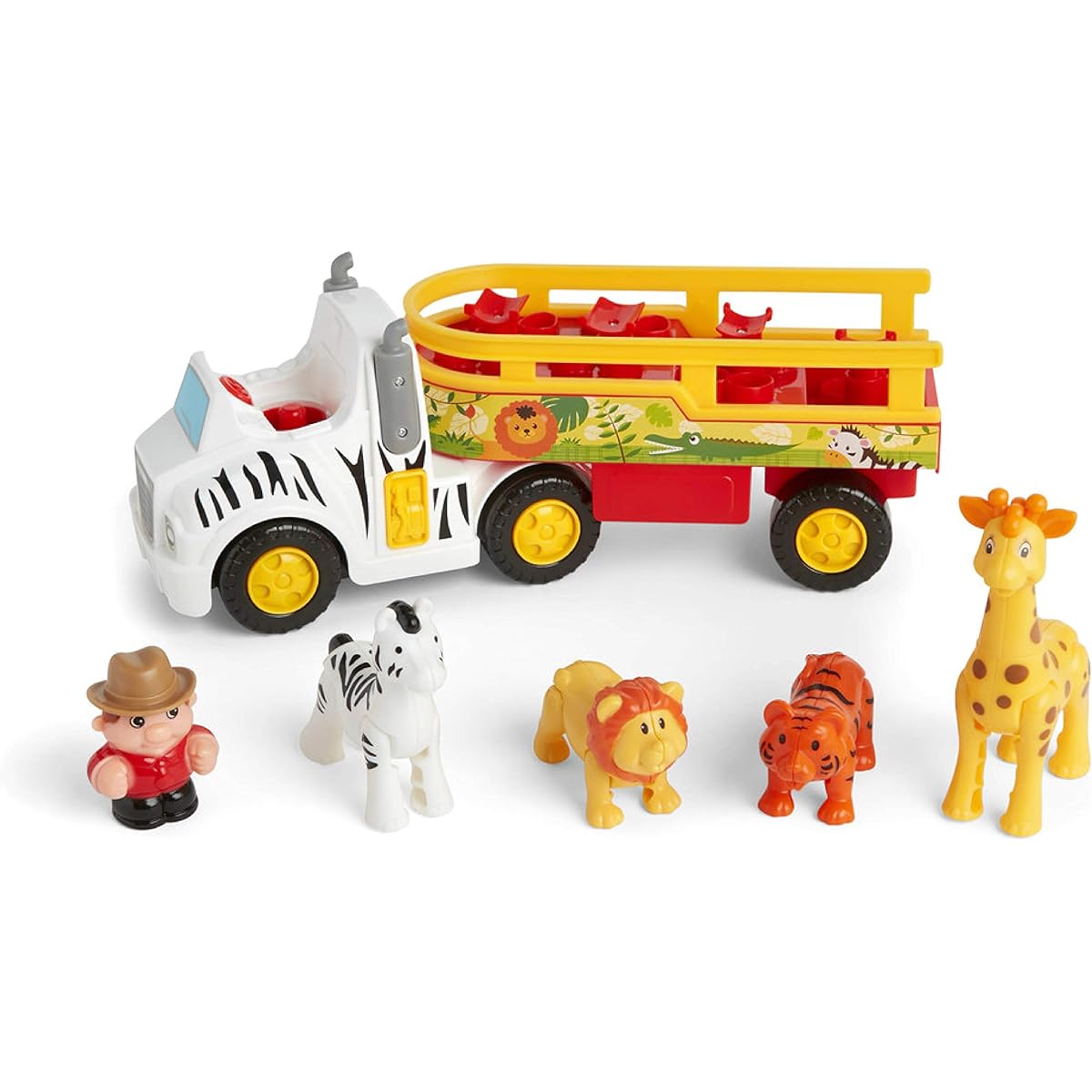 Kidoozie Animal Adventure Track, Make Animal Sounds, Promote Language Skills for Kids up to 12 Months, Includes 4 Poseable Animals, Multi-Colored