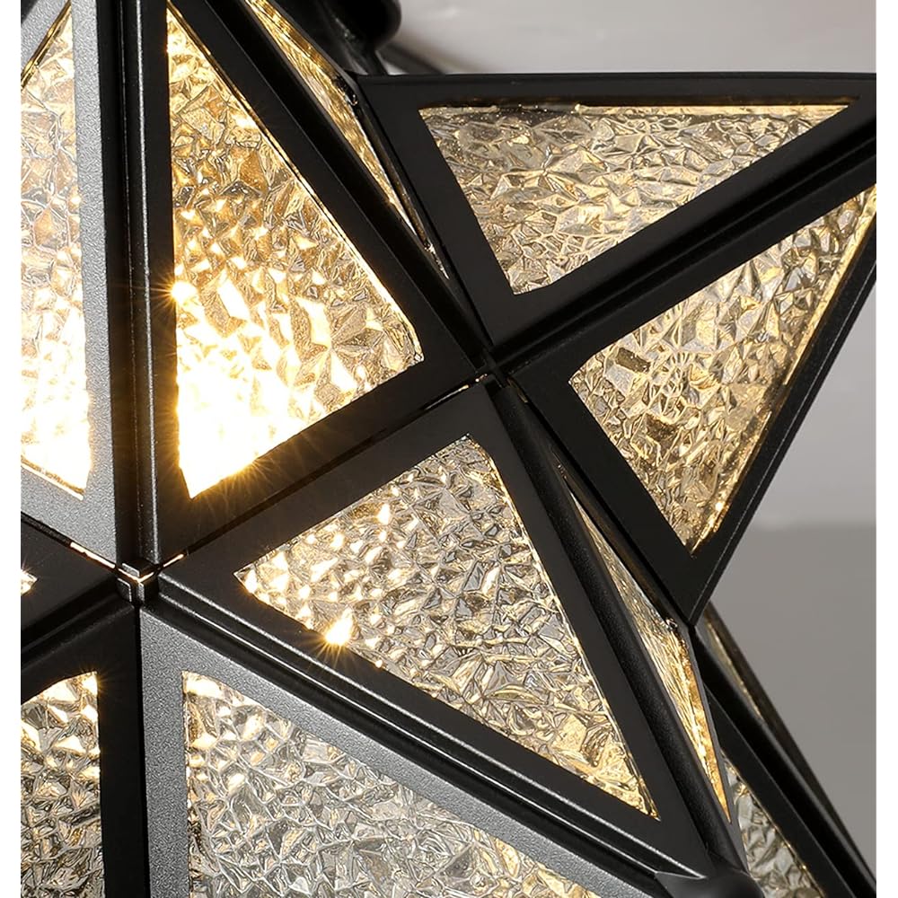 Sakura Ceiling Light Ceiling Light Lighting Fixture Star Shaped Indirect Lighting Antique Stylish Glass Star Vintage Antique Retro Industrial