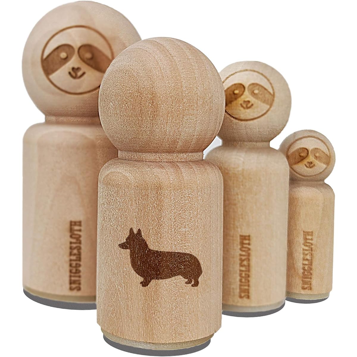 Pembroke Welsh Corgi Dog Solid Rubber Stamp for Stamping Craft Planners - 1/2" Mini