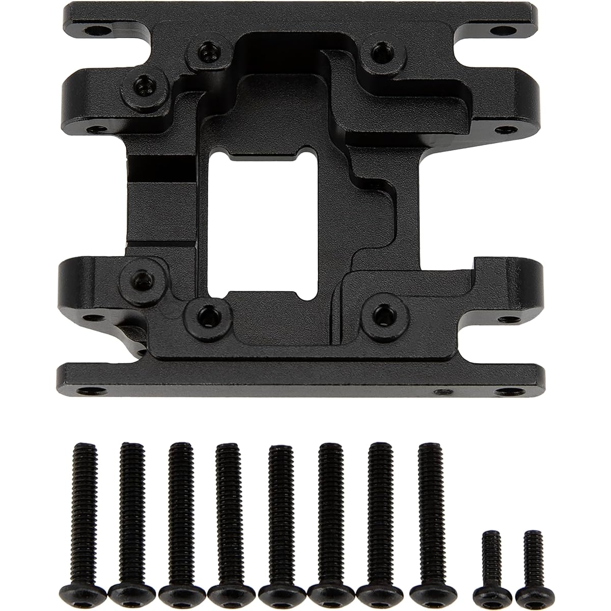 MEUS RACING Aluminum Transmission Plate Metal Chassis Skid Plate for 1/18 RC Crawler Car TRX-4M TRX4M (Black)
