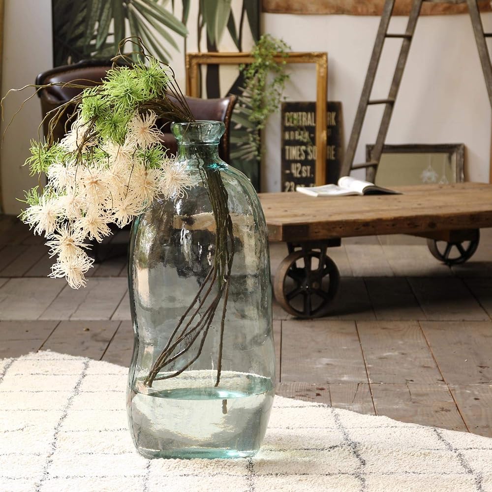 SPICE OF LIFE Vase Recycled Glass Flower Vase UNO VALENCIA Clear Diameter 34cm Height 73cm Spanish Glass Large VGGN1010