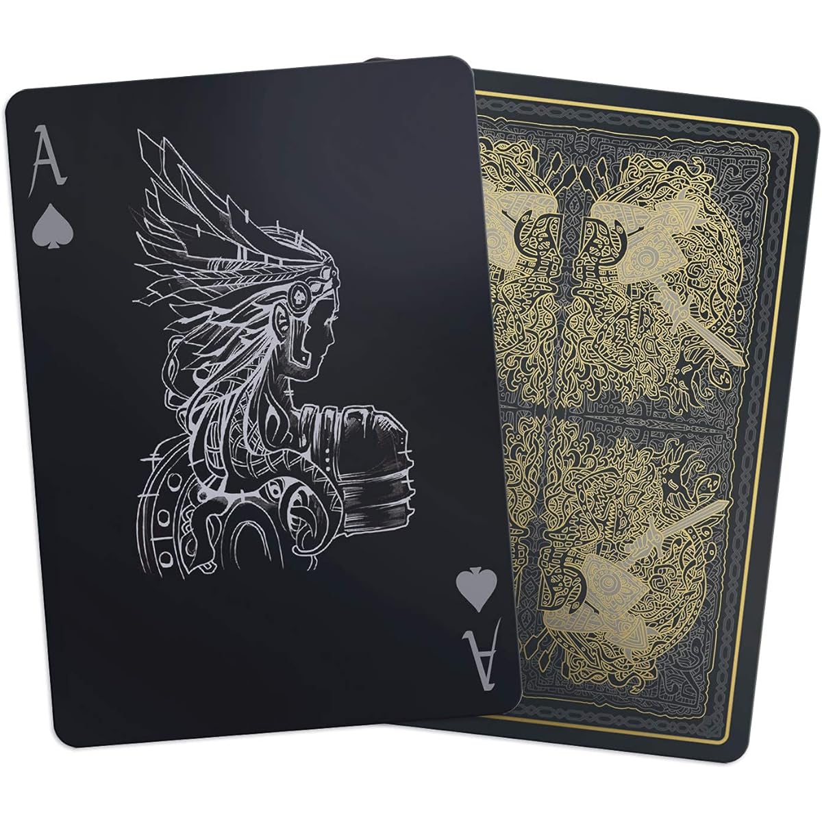 Gent Supply Valkyrie Playing Cards Gold Silver Black Edition