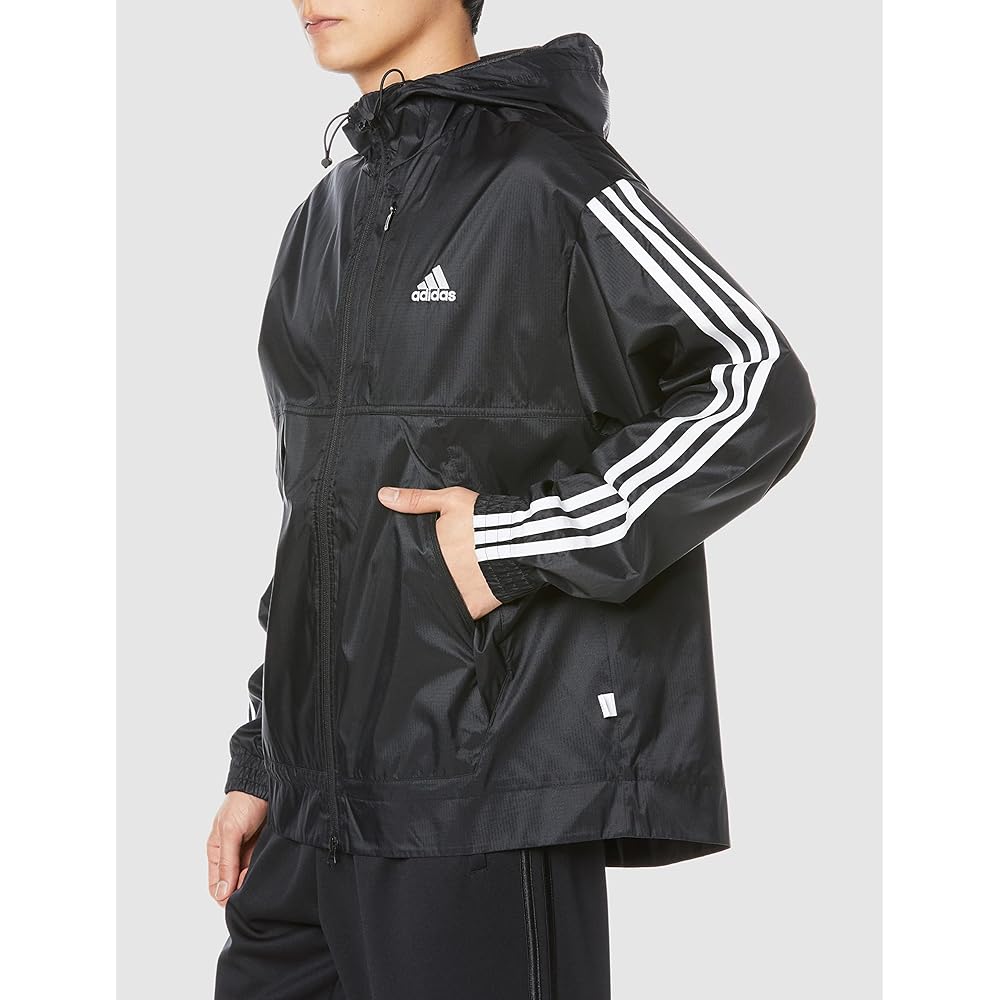 [Adidas] Jersey Top 3 Stripes Loose Fit Hooded Woven Jacket BXF20 Men's