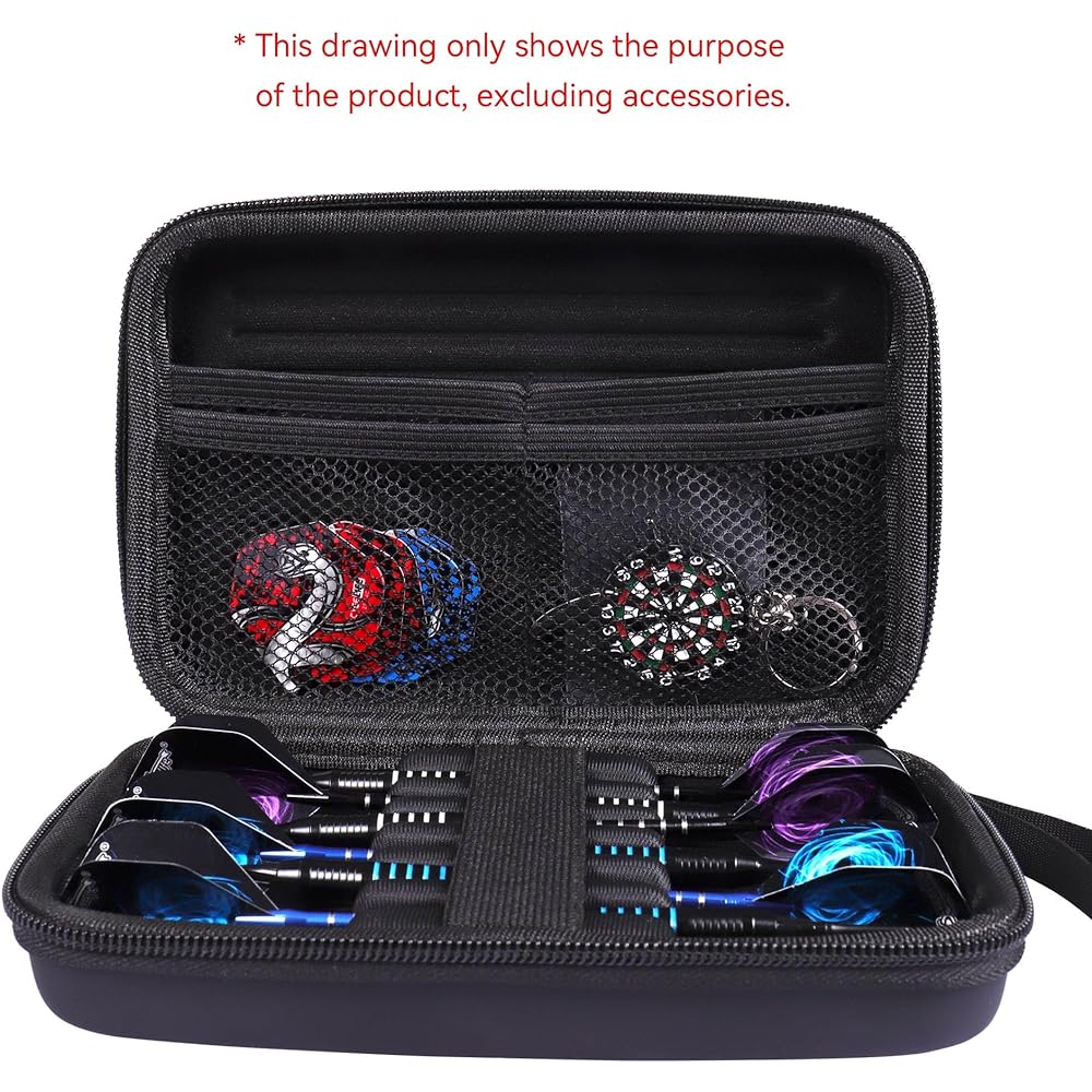 CyeeLife Dart Case Storage PU Dart Carrying Case (for 6 darts)