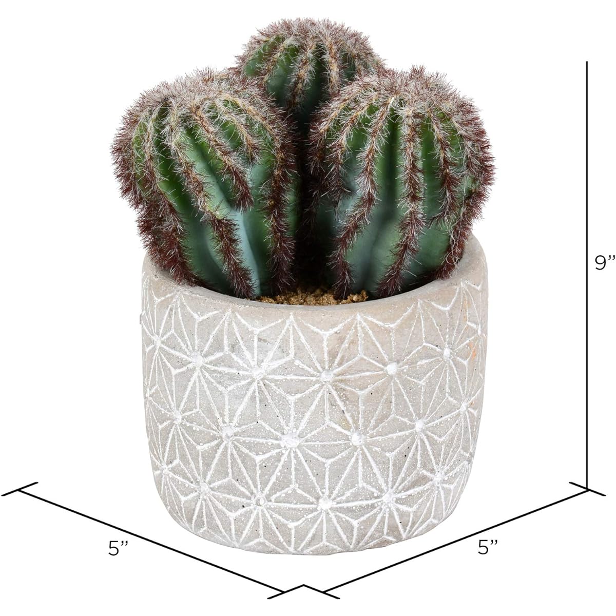 Vickerman Everyday Succulent Arrangement, 9 inches, Green