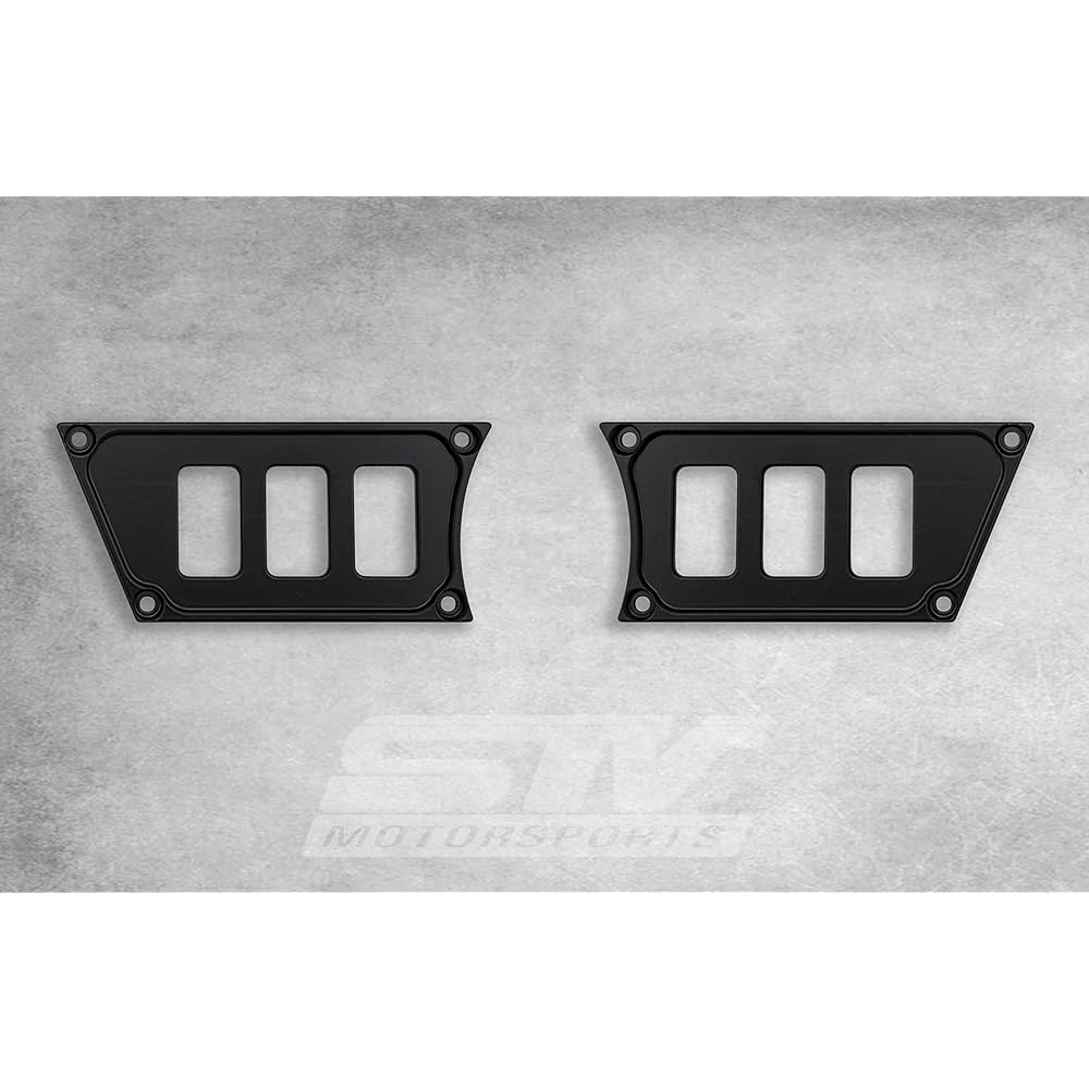 STVMotorsports Custom Aluminum Black Dash Panel for 2015-2018 Polaris RZR XP 900 with 4 Laser Rocker Switches