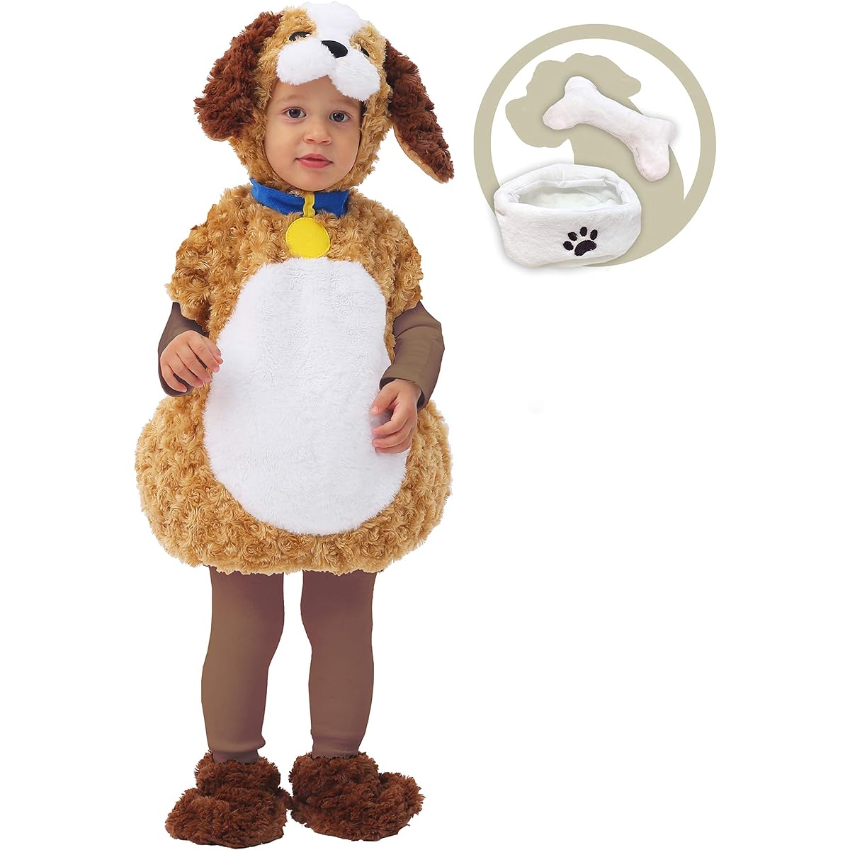 Baby Stuffed Puppy Costume Deluxe Halloween Trick & Treat Costume 6-12 months Brown 20048