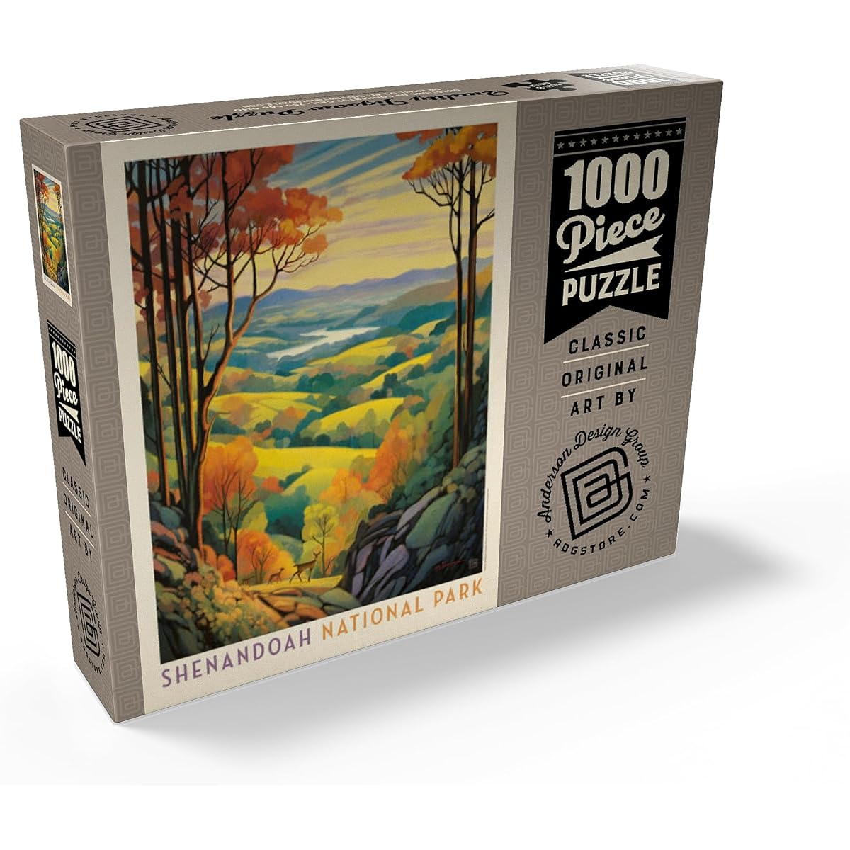 Shenandoah National Park Rolling Hills Vintage Poster Premium 1000 Piece Jigsaw Puzzle for Adults