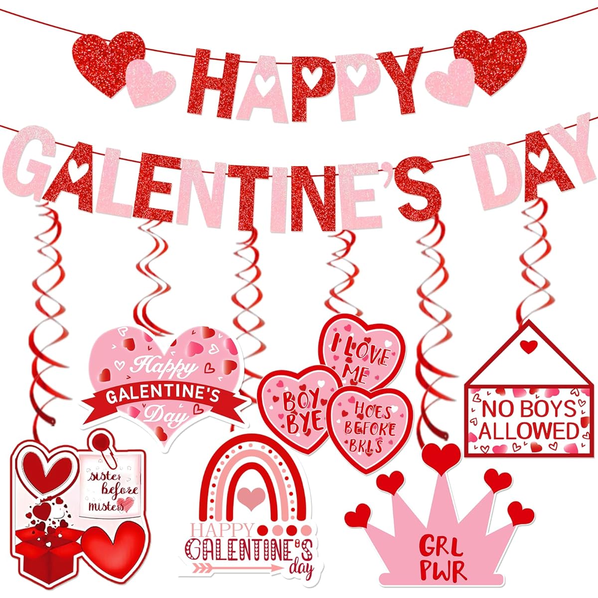 Happy Galentines Day Banner Galentines Day Decoration Happy Galentines Day Party Decoration Galentine's Day Party Decoration