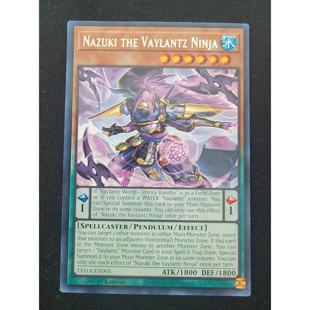 Nazuki The Vaylantz Ninja - TAMA-EN003 - Tactical Masters - Rare - 1st Edition