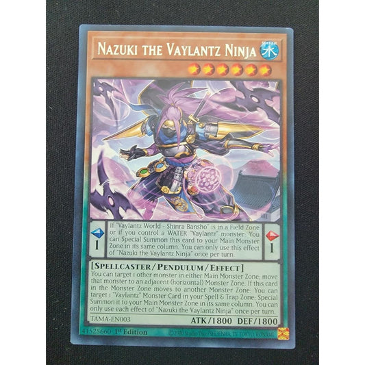 Nazuki The Vaylantz Ninja - TAMA-EN003 - Tactical Masters - Rare - 1st Edition