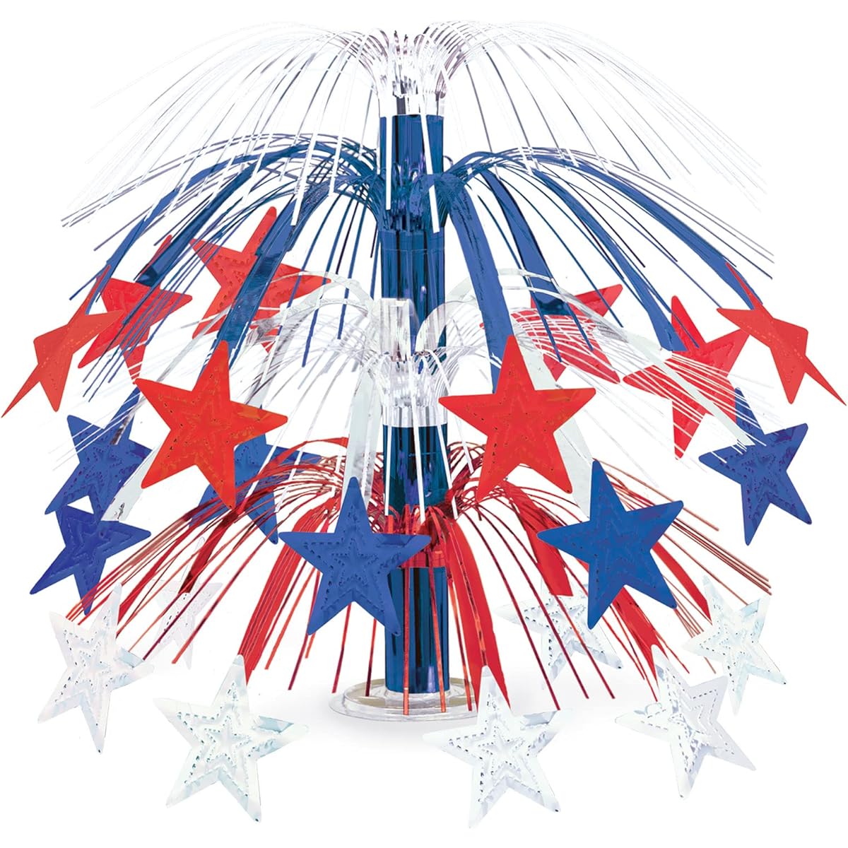 Beistle 50553-RWB Red White Blue Star Cascade Centerpiece Multicolor FBA_50553-RWB
