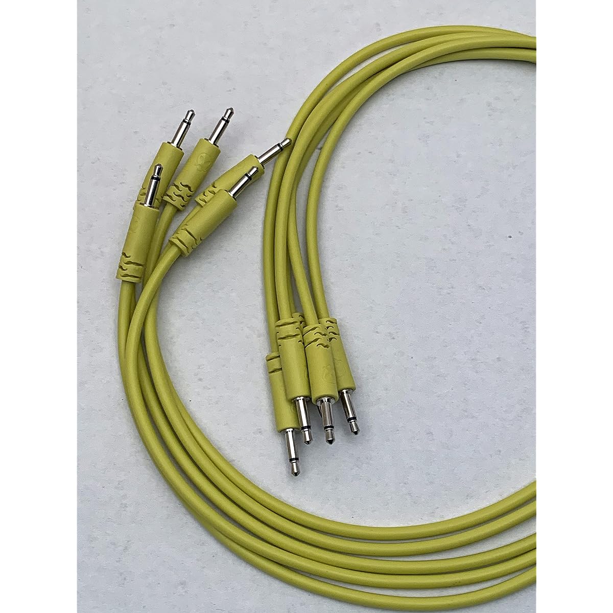 Luigi's Modular Supply Spaghetti Urarack Patch Cables - Yellow Package of 5 Cables 24" (60cm)