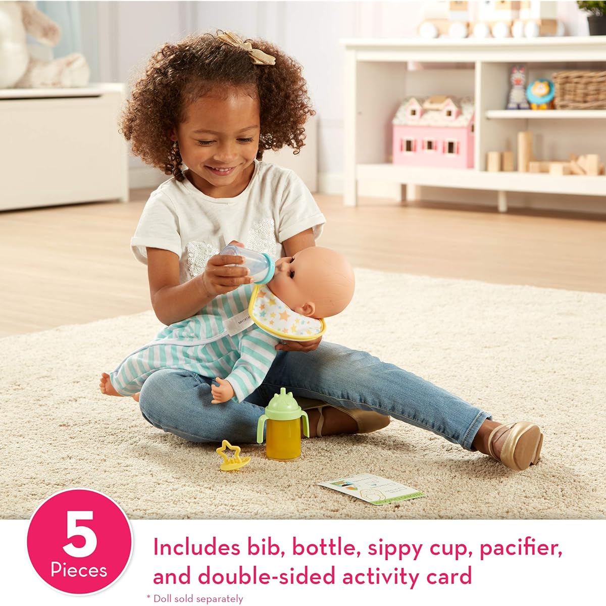 Melissa & Doug Mine to Love Bottle & Sippy Cup Playset - "Disappearing" Liquid, Bib, Pacifier, Activity Cards