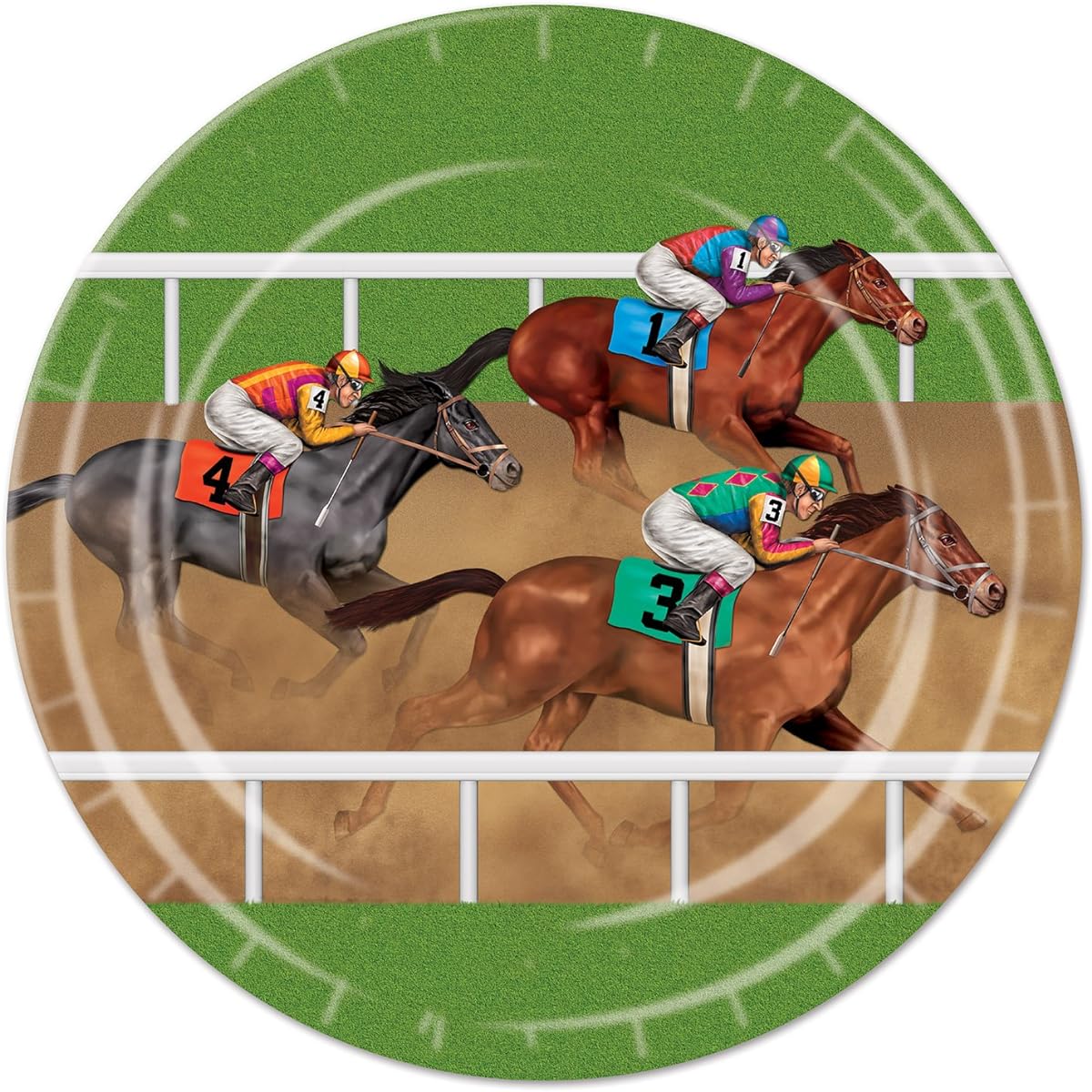 Beistle Horse Racing Plate 9 Inch Multicolor